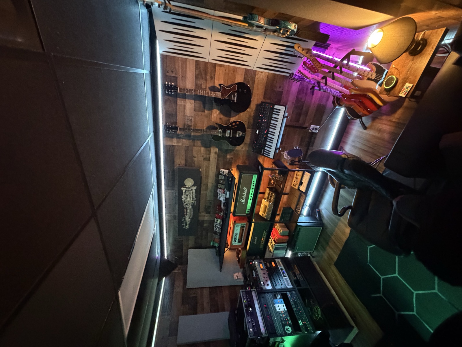 Recording studio control room